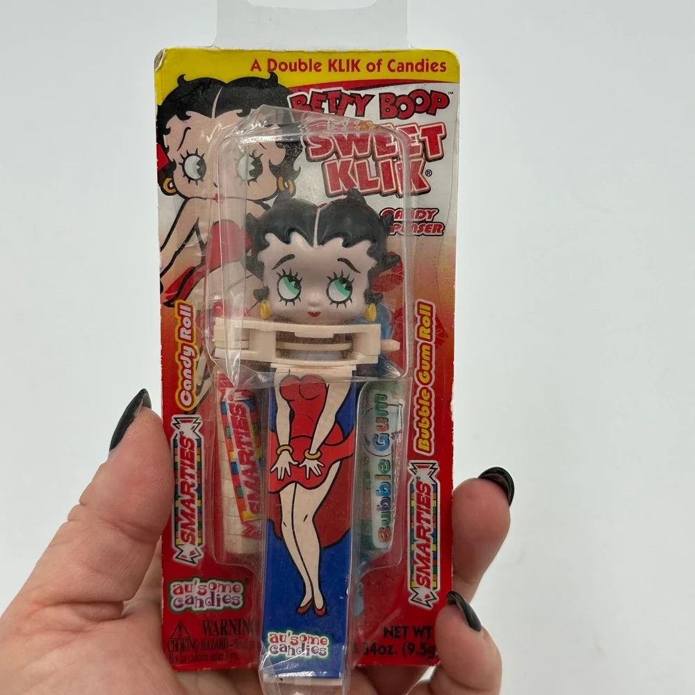 Betty Boop Sweet Klik Candy Dispenser 2006 Ausome Candies NIP NOS Packaging Wear
